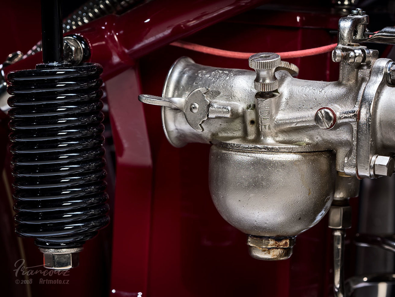 Details view of engine Indian Four 1930