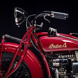 Left side view of Handlebars of vintage Indian Four 1930